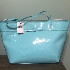 Kate Spade Patent Camilla Tote - Teal